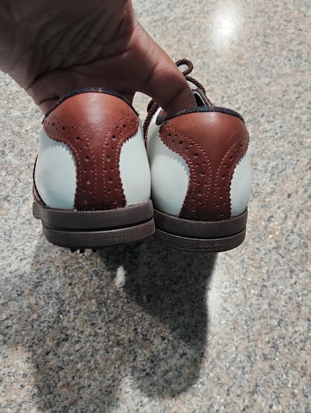 FootJoy Soft-Joys Sierra Women’s White & Brown Saddle Golf Shoes Size 6.5 - Picture 8 of 9
